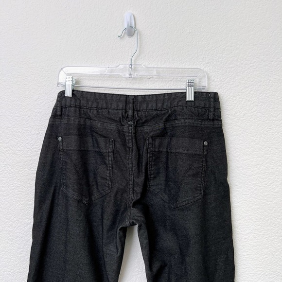 [Prana] Dark Wash Denim Mid Rise Flannel Lined Straight Leg Boyfriend Jeans Sz 6 - Picture 9 of 12